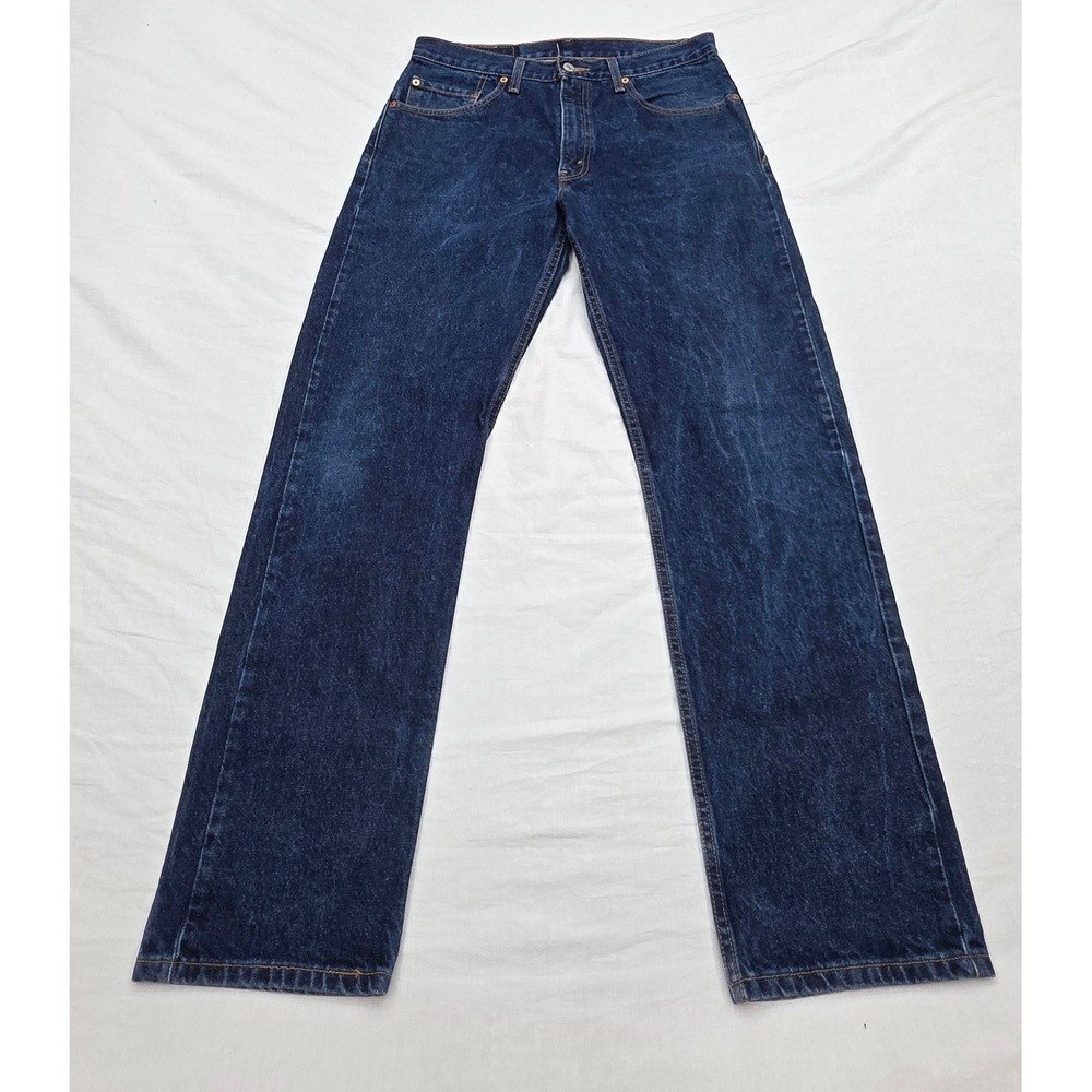 Levi's Vintage Mens Jeans Size 33x32 505 Regular Fit Straight Leg Dark Wash